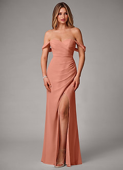 Azazie Haisley Bridesmaid Dresses MAI TAI Sheath Off the Shoulder Chiffon Convertible Dress image4