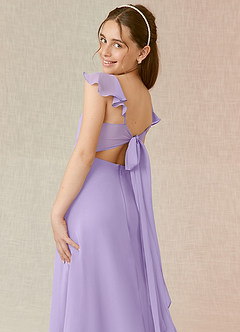 Azazie Everett Junior Lilac A-Line Chiffon Dress image7
