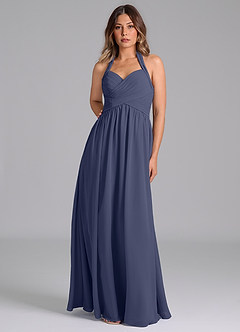 Azazie Darlyn Bridesmaid Dresses Stormy A-Line Pleated Chiffon Dress image5