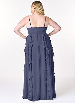 Azazie Peyton Bridesmaid Dresses Stormy A-Line Ruched Chiffon Dress image8