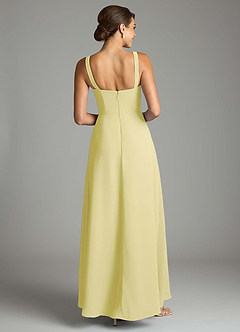 Azazie Debra Bridesmaid Dresses Lemon Sorbet A-Line with Pockets Chiffon Convertible Dress image6