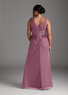 Azazie Winona Mother of the Bride Dresses Vintage Mauve Mermaid Sequins Mesh Dress image10