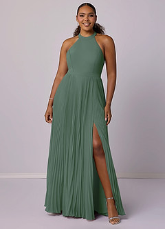 Barbie ♥ Azazie Bridesmaid Dresses A-Line Pleated Chiffon Floor-Length Dress image7