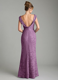 Azazie Kieryn Bridesmaid Dresses Wisteria Mermaid Pleated Floral Burnout Dress image7