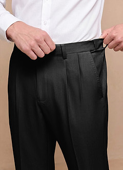front Owen Black Lightweight Tailored Dress Pants