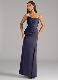 Azazie Marla Bridesmaid Dresses Stormy Sheath Strapless Stretch Satin Convertible Dress image7