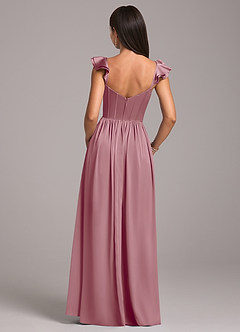 Azazie Denisse Bridesmaid Dresses Vintage Mauve A-Line Ruched Stretch Satin Dress image2