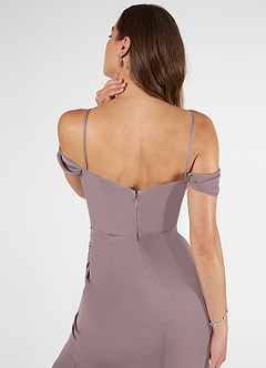 Azazie Kit Bridesmaid Dresses Dusk Mermaid Off the Shoulder Mesh Dress image8