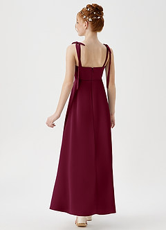 Azazie Rosey Junior Mulberry A-Line Sweetheart Neckline Stretch Satin Dress image6