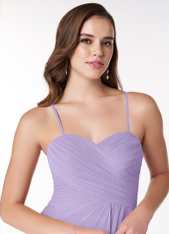 Azazie Arabella Allure Bridesmaid Dresses Lilac A-Line Sweetheart Neckline Chiffon Convertible Dress image6