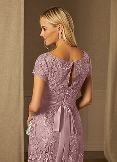 Azazie Dorit Mère de la mariée Robes Robe Fourreau en Dentelle Découpé Rose Poussiéreuse image6