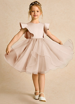 Azazie Chirp Flower Girl Dresses English Rose Ball-Gown Tulle Dress image3
