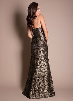 Amali Ebony Gold Gown image2