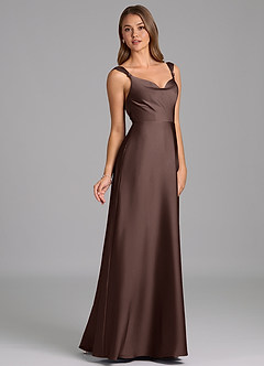 Azazie Beatrice Final Sale Ganache A-Line Sweetheart Neckline Stretch Satin Dress image5