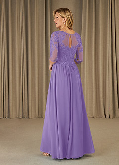 Azazie Mirielle Kleider für die Brautmutter A-Linie Schaufel Spitze Chiffon Kleid Tahiti image4