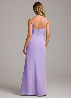 Azazie Tahlia Bridesmaid Dresses Lilac A-Line with Belt Chiffon Dress image7