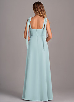 Azazie Debra Bridesmaid Dresses Mist A-Line with Pockets Chiffon Convertible Dress image3