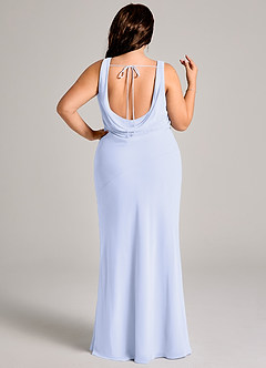 Azazie Rylina Brudtärnklänningar Klä av Sjöjungfru i Chiffong Plisserad Lavendel image11