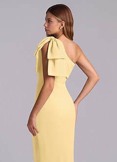 Azazie Yuanna Bridesmaid Dresses Butter Mermaid One Shoulder Chiffon Dress image8