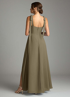 Azazie Debra Bridesmaid Dresses Willow Green A-Line with Pockets Chiffon Convertible Dress image10
