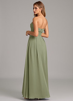Azazie Lucienne Bridesmaid Dresses Pistachio A-Line Strapless Chiffon Convertible Dress image2