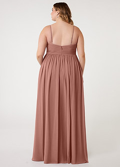 Azazie Alia Bridesmaid Dresses Cedar Rose A-Line Pleated Chiffon Dress image7
