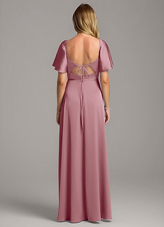 Azazie Chloe Final Sale Vintage Mauve A-Line Sweetheart Neckline Stretch Satin Dress image3
