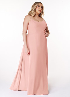 Azazie Moira Bridesmaid Dresses Rosette A-Line Scoop Chiffon Dress image11
