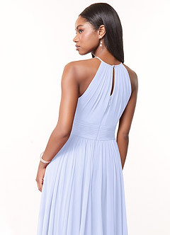 Azazie Cherish Robes de demoiselle d'honneur Robe Trapèze en Mousseline de soie Plissée Lavande image5