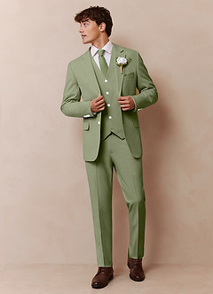 front James Pistachio Structured Stretch 3-piece suit