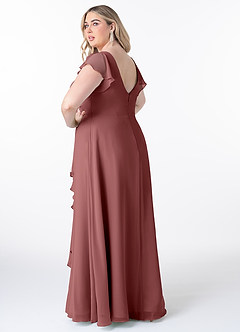 Azazie Omari Bridesmaid Dresses Amethyst A-Line Chiffon Dress image8