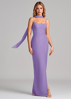 Azazie Calandra Suknie dla druhen Osłona Pofałdowany Szyfon Do ziemi Sukienka image3