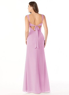 Azazie Audre Bridesmaid Dresses Candy Pink Mermaid Pleated Chiffon Dress image2