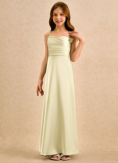 Azazie Kandi Girls Formal Final Sale Dusty Rose A-Line Sweetheart Neckline Stretch Satin Dress image5