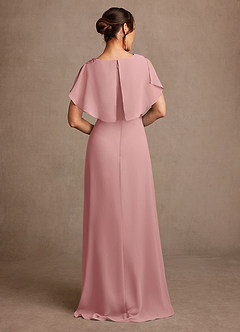 Azazie Frieda Mother of the Bride Dresses Dusty Rose A-Line Applique Chiffon Dress image3