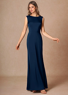 Elara 해군 맥시 드레스 image3