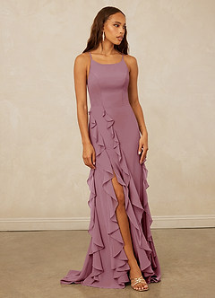 Christian Siriano Bridal for Azazie 1006 Bridesmaid Dresses Vintage Mauve Mermaid Ruched Chiffon Dress image1