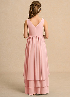 Azazie Kitten Girl Jurken voor bloemenmeisjes A-Lijn Jurk van Chiffon Rozet image2