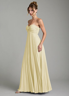 Azazie Tempest Abiti da Damigella Abito Convertibile Impero in Chiffon Corsetto Sorbetto Al Limone image11