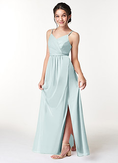 Azazie Luxy Junior Mist Pleated Mesh Dress image4