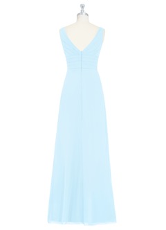 Azazie Julianna Bridesmaid Dresses Sky Blue A-Line Chiffon Dress image7