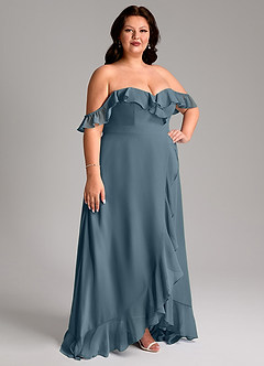 Azazie Lyra Bridesmaid Dresses Twilight A-Line Chiffon Convertible Dress image13