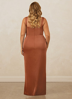 Christian Siriano Bridal for Azazie 1017 Brautjungfernkleider Etui Herzausschnitt Stretch-Satin Kleid Kupfer image11
