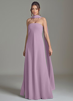 Azazie Ilana Bridesmaid Dresses Wisteria A-Line Strapless Chiffon Dress image3