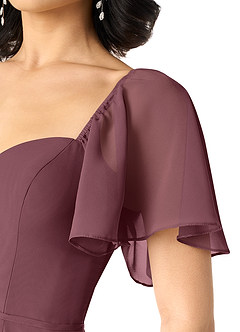 Azazie Chloe Brautjungfernkleider A-Linie Herzausschnitt Chiffon Kleid Sangria image6