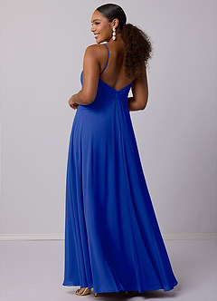 Barbie ♥ Azazie Bridesmaid Dresses Royal Blue A-Line Chiffon Dress image8