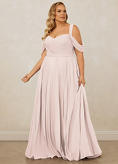 Christian Siriano Bridal for Azazie 1013 Bridesmaid Dresses Rose Petal A-Line Off the Shoulder Chiffon Dress image13