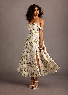 Vestido Impresión Múltiple De Tulipán Largo Alexie image4