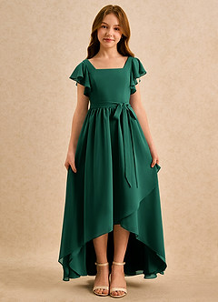 Azazie Milly Girls Formal Flower Girl Klänningar Klä A-Line i Chiffong Plisserad image5