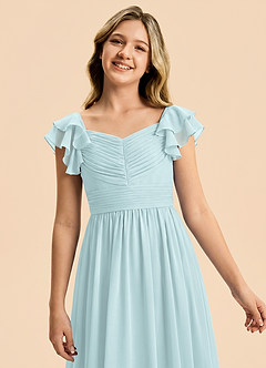 Azazie Anaya Junior Mist A-Line Sweetheart Neckline Chiffon Dress image6